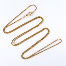 Vintage Sterling Silver 925 Gold-Tone Box Necklace 30"