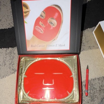 D 24K Cosmetics Red Caviar Vitamin E Red Mask Sheet Face Treatment Skincare