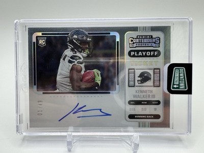 2022 Panini Contenders - RPS Kenneth Walker III #126 Playoff Ticket /49 (AU, RC)