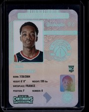 2023-24 Panini Contenders Basketball Bilal Coulibaly #10 RC Permit to Dominate
