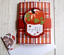 Stampin' Up! Card Kit - BEAUTIFUL PUMPKINS - All Inclusive Set of 5 Cards
