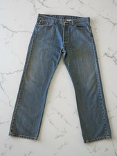 Vintage Levi  s 501 Jeans Men  s 38x32 Light Wash Button Fly Straight Leg Denim