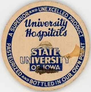 Milk Bottle Cap State University of Iowa University Hospitals Iowa City IA