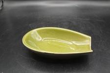 Vintage c.1965 Rookwood Pottery Spoon Rest  LXV #7183 Green High Gloss Glaze