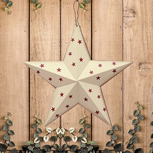 Patriotic Metal Barn Star Wall Decor Set of 3, 12’’ Hanging Country 3 Pack