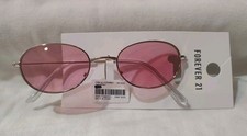 Forever 21 Pink Tinted Gold Metal Framed Women's Sunglasses New