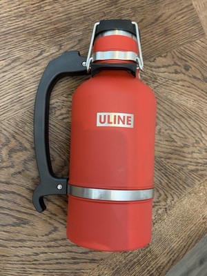 Uline Drinktanks 64oz Double Wall Insulated Water Bottle, Red, Craft Growler !