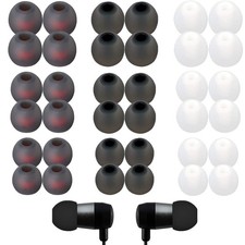 Zhtulck Ear Bud Rubber Tips, 36 Pcs Earbud Replacement Tips, Replacement Earb...