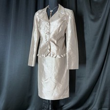 Vintage Leslie Fay Skirt Suit Set Sz 10 Jacke...