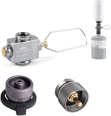 CAMPINGMOON Outdoor Camping Butane Gas Refill Adapter (Butane Gas to EN417 Linda