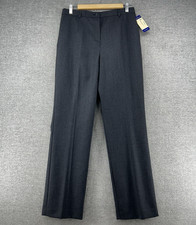 Pendleton Dress Pants Women Size 8 Dark Gray Virgin Wool Office Lined NEW 149