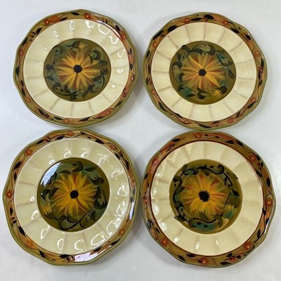 Certified International 11.5'' Sunflower Dinner Plates Set 4 Margaret Le Van