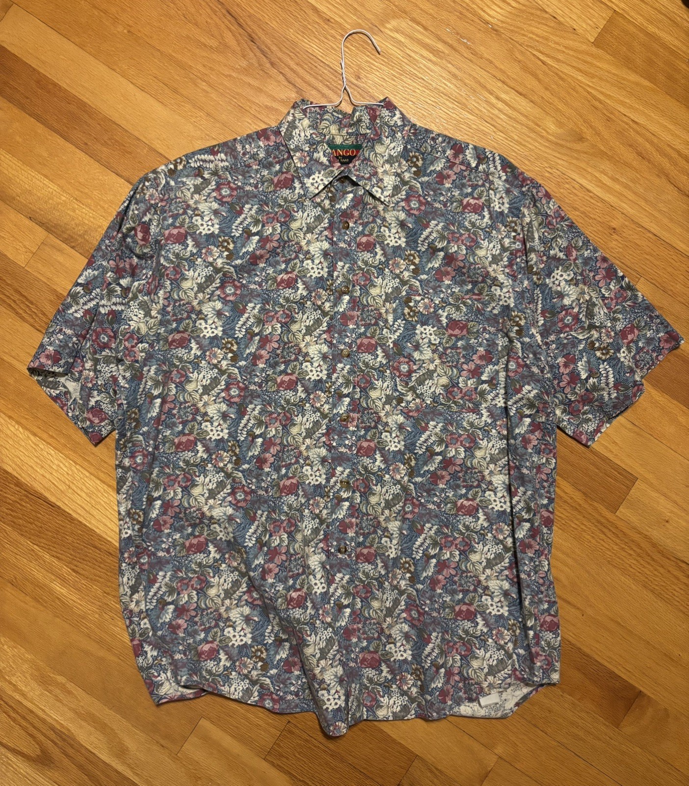 Vintage 90’s Floral / Hawaiian Alternative Rock Shirt, Mens Large Tango Max Raab