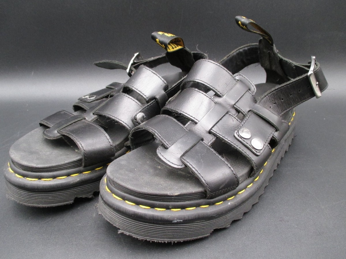 Dr Martens Sandals Mens 9 Terry Fisherman Black Leather  display picture 1