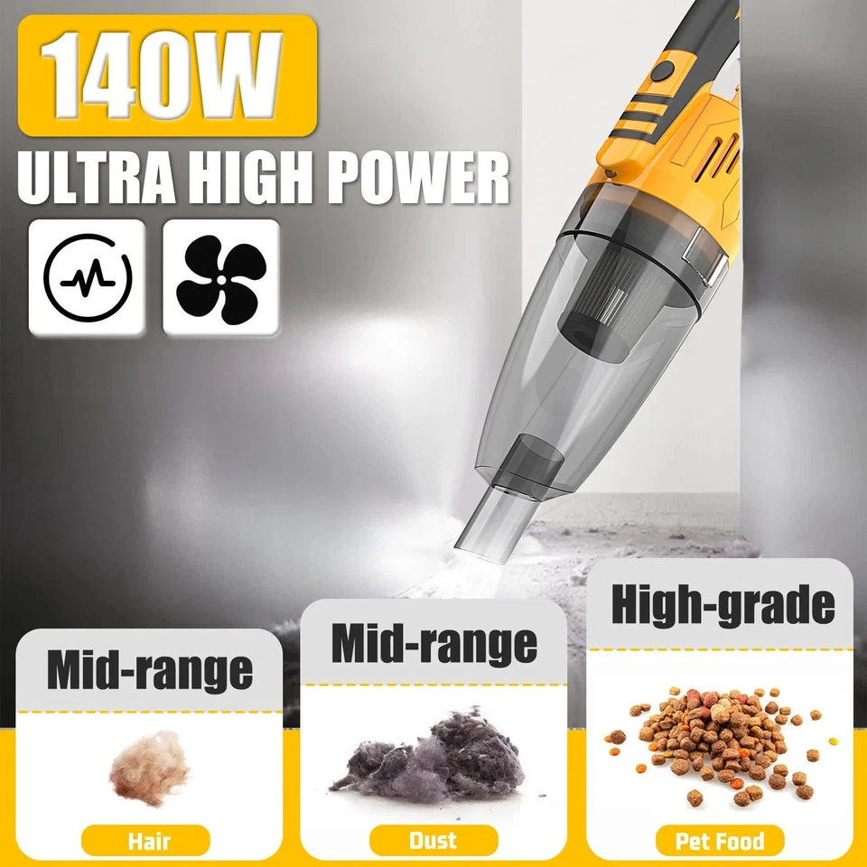 Cordless Vacuum Cleaner, Portable Car Vacuum with 3 Filters for Hard Floor Car P - Image 4 of 4