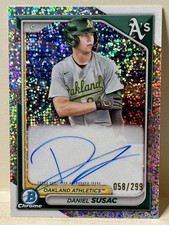 2024 Bowman Chrome Speckle #CPA-DS Daniel Susac Auto /299