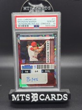 2022 Chronicles Contenders Cracked Ice Rookie Auto Brandon Marsh PSA 10 #3/23