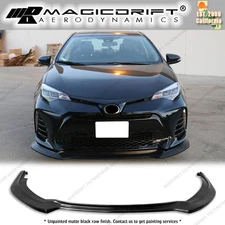 For 17-19 Toyota Corolla SE XSE GT Style 1-Piece Front Bumper Lip Chin Spoiler