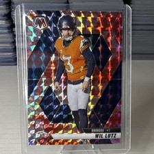 2025 Panini Mosaic Prizm Wil Lutz #151 Denver Broncos  Card Pink Digital Camo