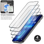 4 Pack Full Cover Screen Protector For iPhone 12 Pro Max / 12 Pro Tempered Glass