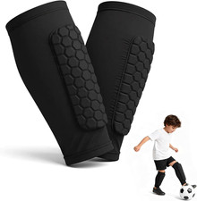 Soccer Shin Defender Shin Guards Pads for Kids, Youth Adult, Football Calf Compr