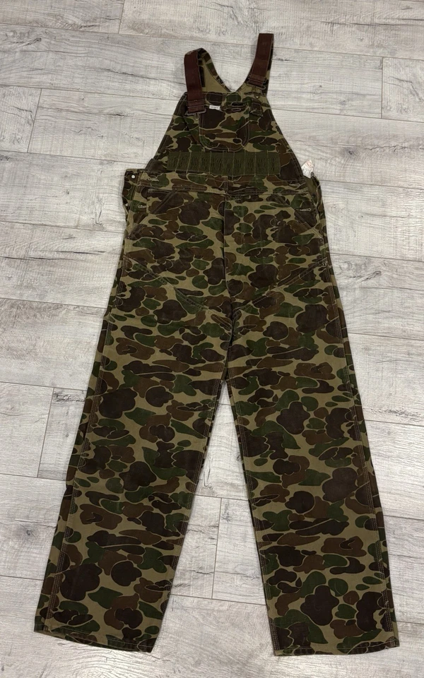 Mono camuflado vintage Carhartt BU103 para hombre 32x30 soporte de munición de pato en el pecho Foto 4 de 4