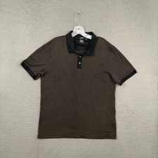 HUGO BOSS Polo Shirt Mens XL Slim Fit Multicolor Mercerised Cotton Knit Preppy