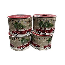 Celebrate It Christmas Wired Ribbon Lot 4 Spo...