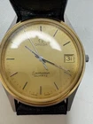 Vintage Omega Seamaster Quartz Cal 1332 Gold Dial Watch Parts Repair