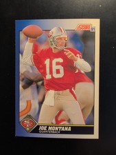 FOOTBALL CARD SCORE 91 # 1 JOE MONTANA SAN FRANCISCO 49ERS EX