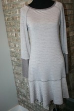 NEW B Stchd Womens Soft Gray Jersey Knit Long Sleeve Casual Dress SZ S