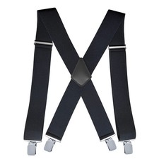 Suspenders for Men Heavy Duty, 2 Inch Wide Adjustable Elastic X Back Suspender