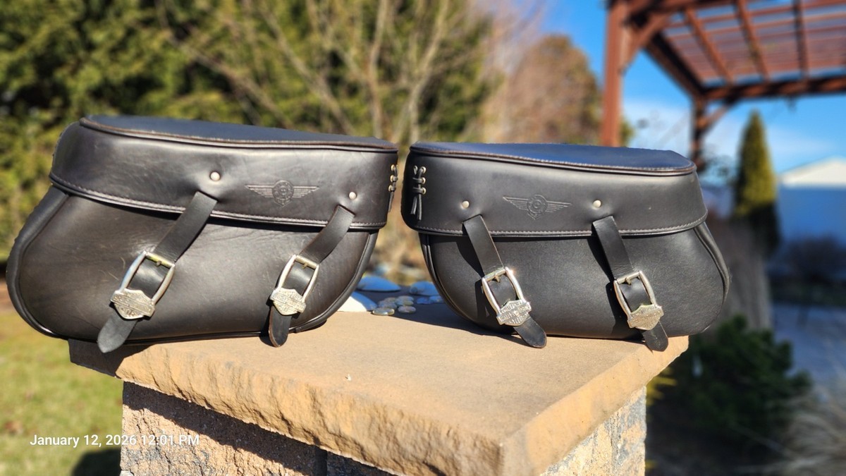 Harley-Davidson 1984-99 Fat Boy Premium Harness Leather Saddlebags