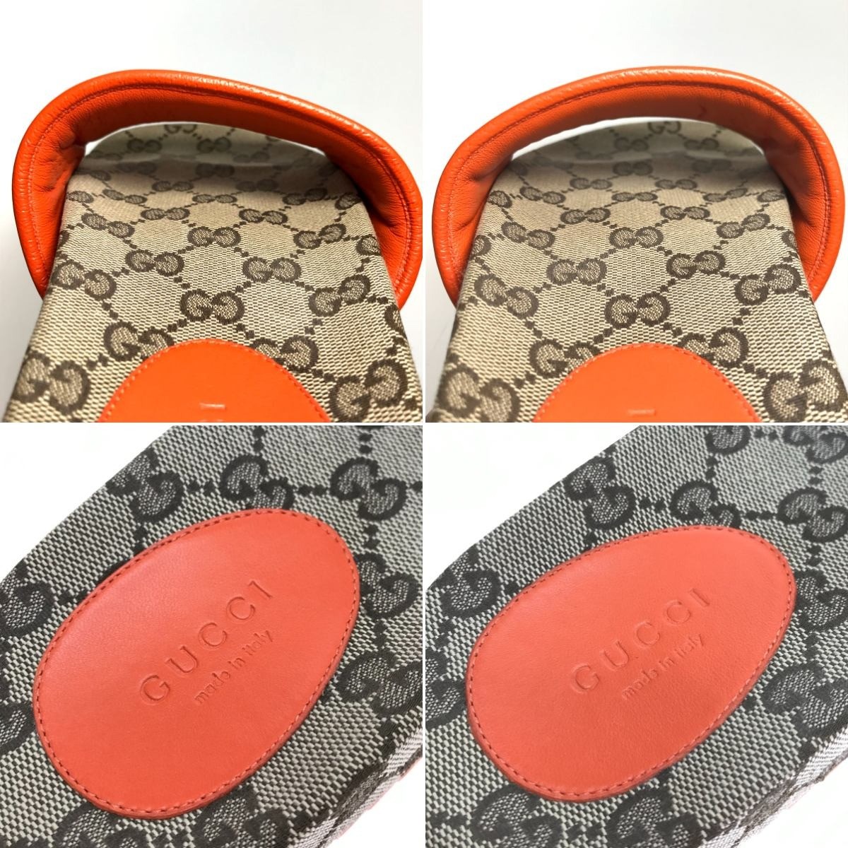 GUCCI Sandals THENORTHFACE/679947 23.5-24cm 37 Orange x Brown B rank thumbnail 8