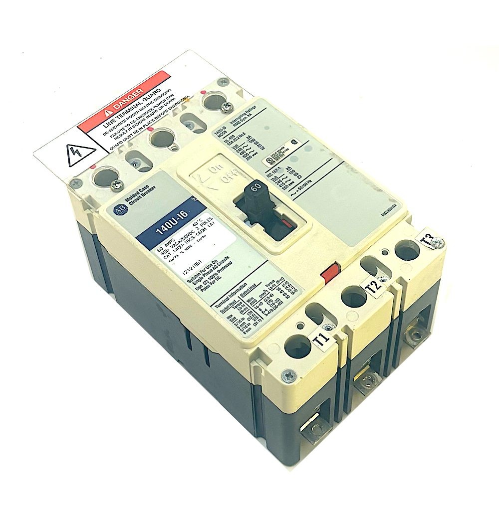 Allen Bradley 140U-16C3-C60M 3 Pole 60Amp 600 Vac Circuit Breaker