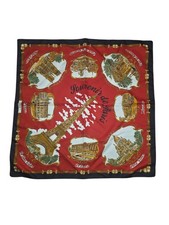 Vintage Lahmy Polyester Paris Landmark Scarf 30 X 30 in Made In Italy