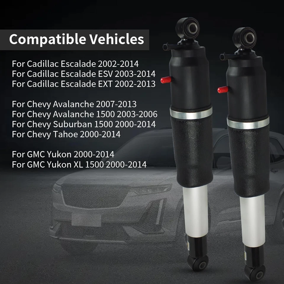 Amortiguador de aire trasero suspensión compatible con Cadillac Escalade 2002-2014  Foto 2 de 4