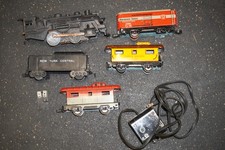 Marx O Gauge Train Set 400 Engine and Tin Litho Cars w/ Transformer