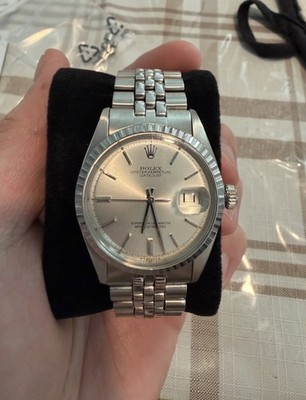Rolex Datejust 1603 36mm - 1973 Engine-Turned Silver Sigma Dial