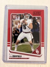 2018 Score Red Baker Mayfield rookie card #351 Browns Tampa Bay Buccaneers. rookie card picture