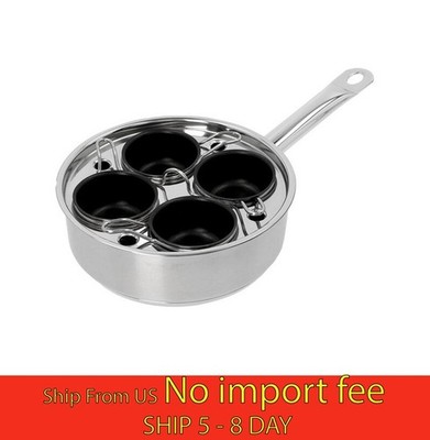 Four-Cup Egg Poacher Set 18 cm, 18/10 Stainless Steel, silver....(zw)