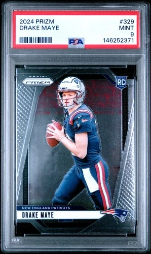 2024 Panini Prizm #329 Drake Maye PSA 9
