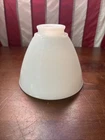 Vintage Milk Glass Shade 4.75” Tall Waffle Pattern Diffuser 2.25" Fitter