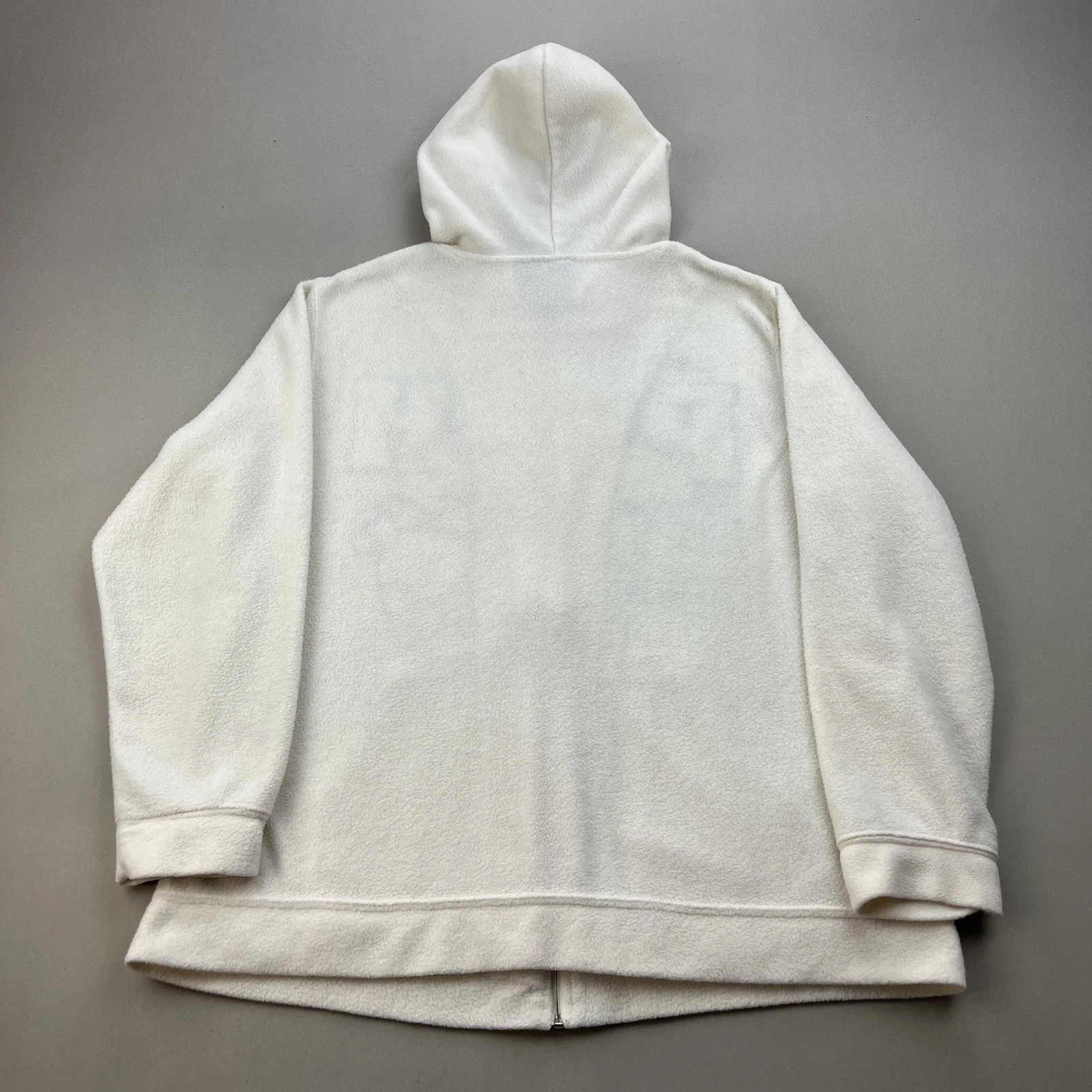 OFF WHITE Felpa con cappuccio vintage Disney Winnie The Pooh donna 1x pile panna zip intera