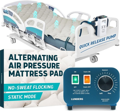 #ad Alternating Air Pressure Mattress Pad for Bed Sores with Quiet Pump Hospital... $79.99