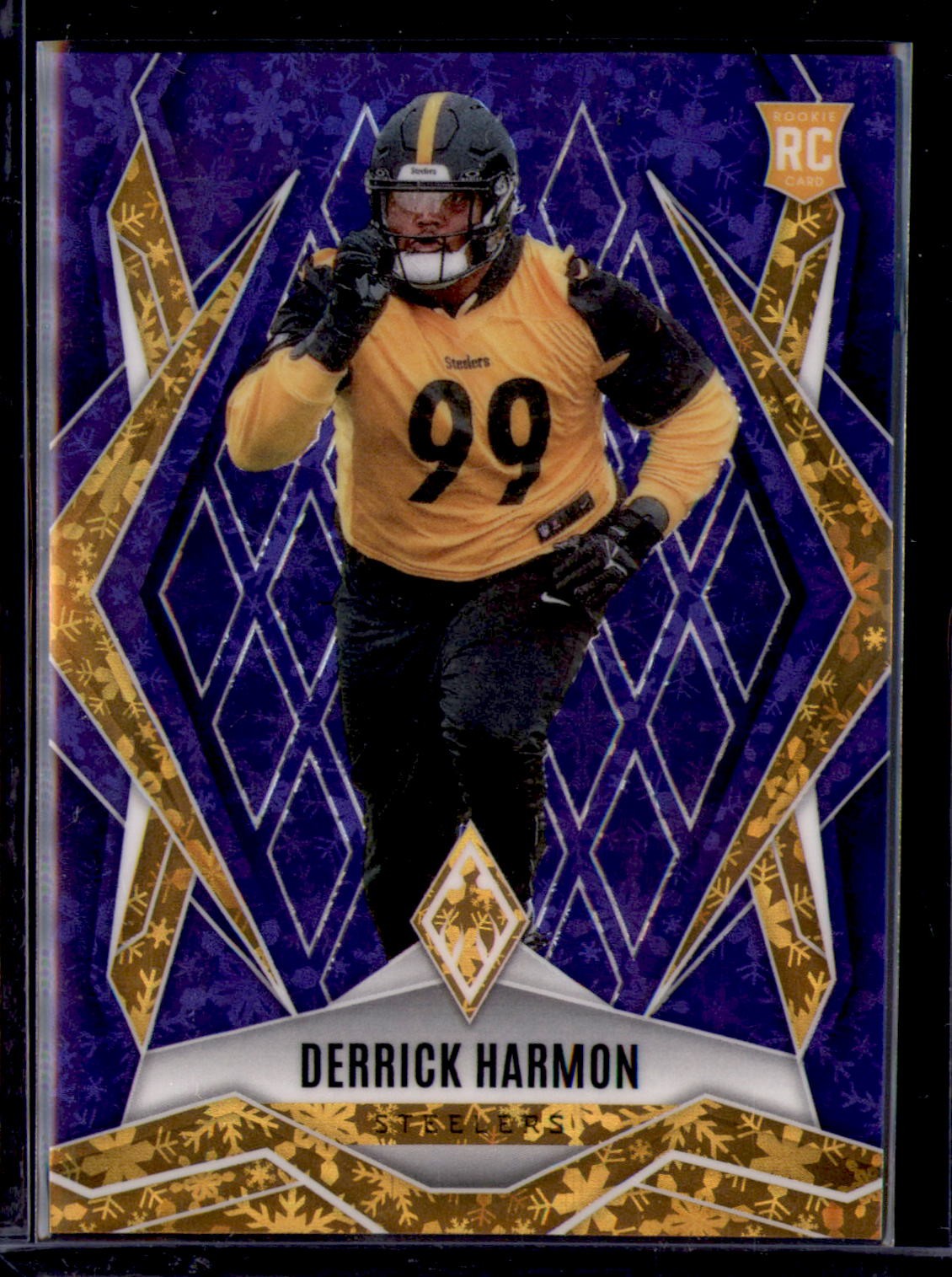 2025 Panini Phoenix #241 Derrick Harmon Purple Winter Prizm #/249