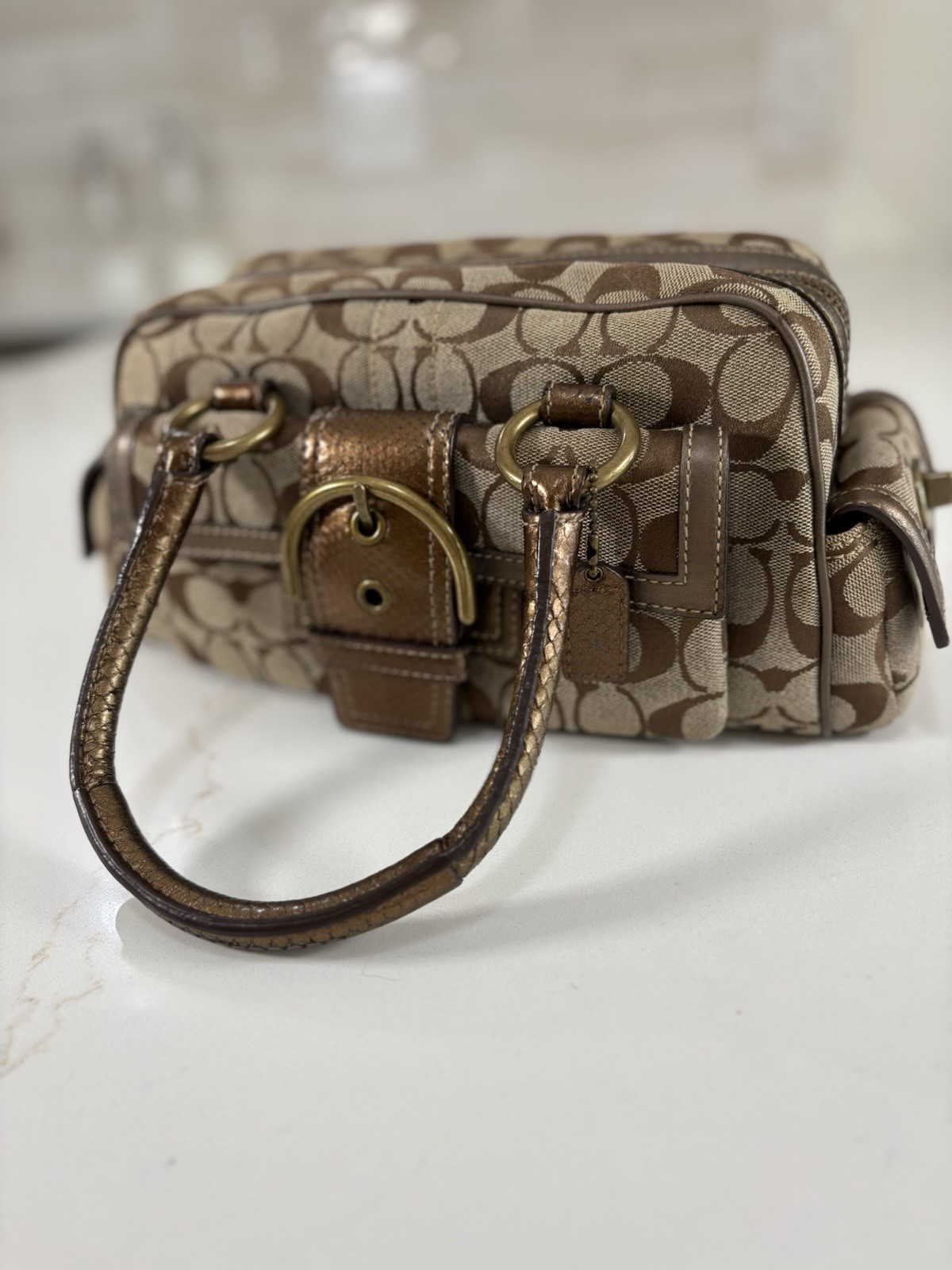 バッグ COACH Archive Leather Mini Boston 9419 Vintage Coach Old