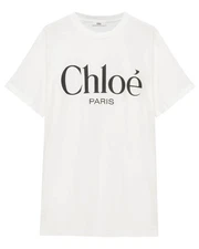 Chloe Cotton Jersey Oversized Logo T-Shirt CH25SJH20191 101 125421652