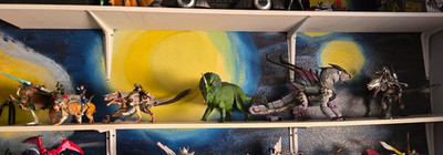 CYBERZOIC Wave 1 Lot Kuraokami Achillobator Allosaurus Smilodon COMPLETE