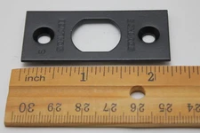 Schlage Square Corner 2-1/4" Deadbolt Latch Plate Black #923